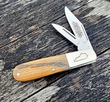 BEAR & SON CUTLERY USA KNIVES KENTUCKY BOURBON BARREL WOOD BARLOW KNIFE