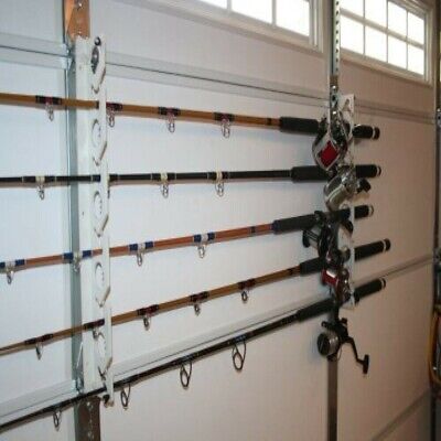 10 Rod & Reel Ceiling or Wall Mount in Garage - Fishing Pole / Rod