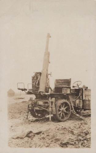 RPPC TRUCK GUN WW1 MILITARY REAL PHOTO POSTCARD (c.1917)