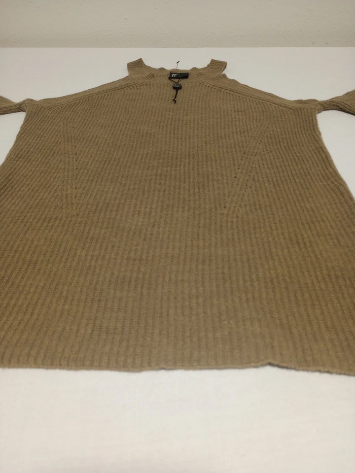 Suéter Love Token Hombro Frío Lino/Rayón L/S Tostado Nuevo con Etiquetas Foto 3 de 4