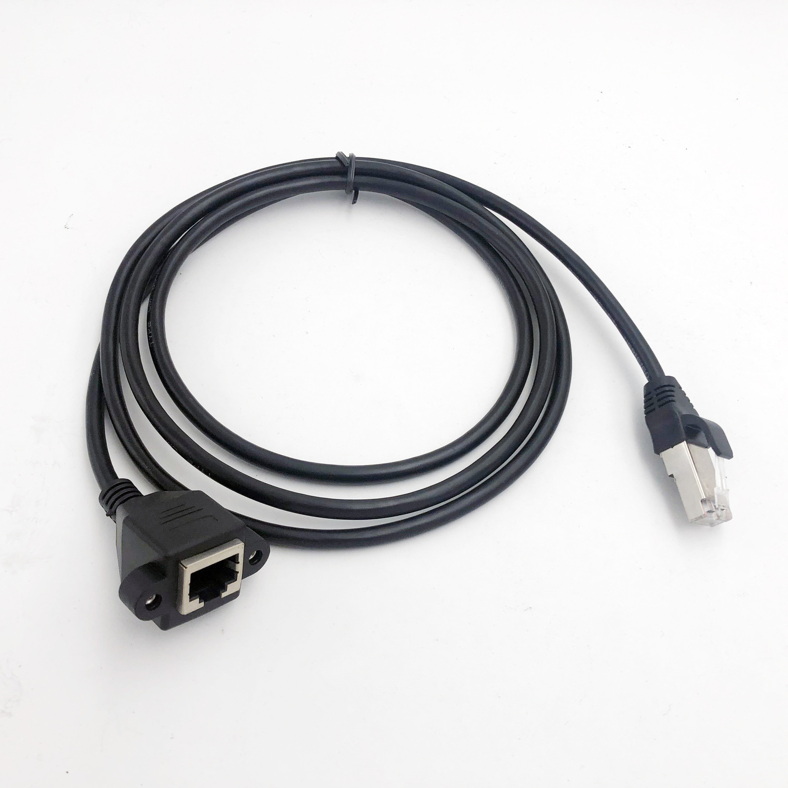 MICROPHONE EXTENSION CABLE 8 PIN RJ45 MODULAR YAESU ICOM KENWOOD 5 FT-image