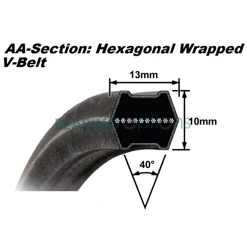 AA (DUNLOP) Hex Tractor Mower Agricultural Double Sided V Belts - HIGH QUALITY