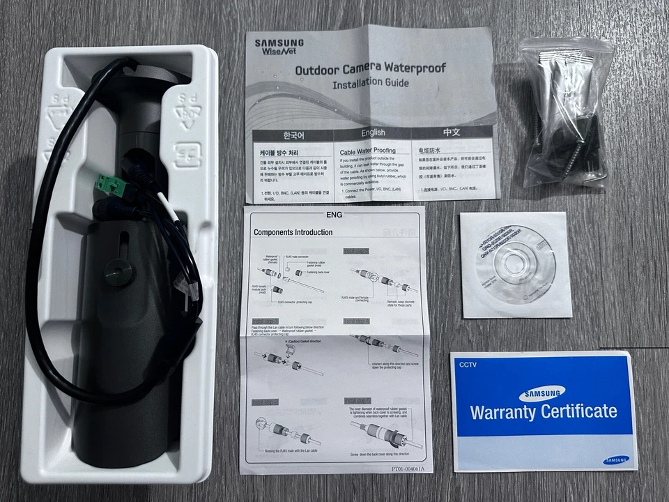 SAMSUNG QNO-6030RP 2MP 1080P HD IR OUTDOOR BULLET CCTV CAMERA 6MMLENS WATERPROOF - Image 4 of 4