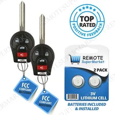 2 For Nissan Versa Sentra 2012 2013 2014 2015 2016 2017 Keyless Entry Remote Key
