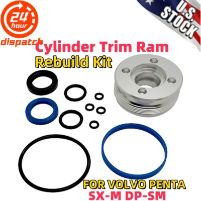FOR VOLVO Penta DP-SM SX-M Cylinder Trim Ram Rebuild Kit#3854247 3857471 3857470