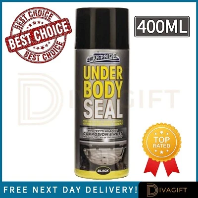 CAR-PRIDE UNDERSEAL SPRAY BLACK 400ML UNDERGUARD PAINT FOR CAR UNDERBODY PROTECTION SEAL