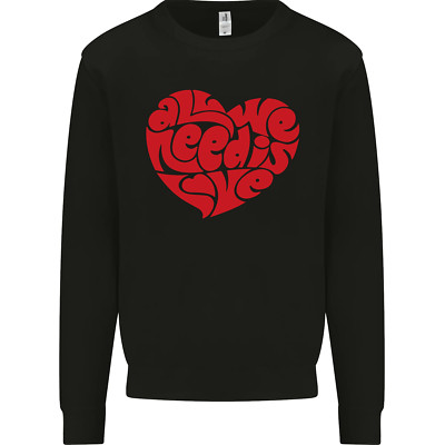 All You Need Is Love Heart Peace Kids Sweatshirt Jumper