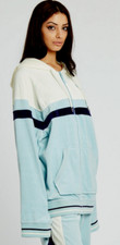 Fenty PUMA By Rihanna Velour Hooded Track Jacket Blue L NWT 180