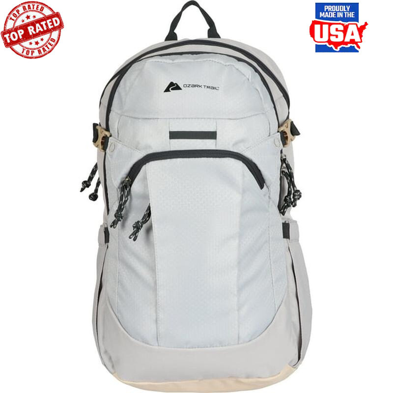 20L Hiking Backpack with Laptop Sleeve Adjustable Straps Water Bottle Pockets-image