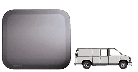 Fixed 'All-Glass' Look 60% Window - Side Hinged Door 1997+ Chevy/GMC Vans 22-1 - Picture 2 of 2