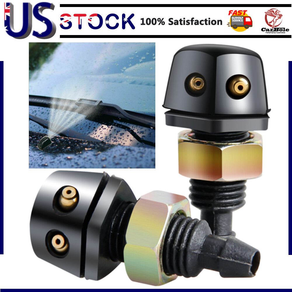 2PCS Universal Front Window Clean Windshield Wiper Washer Spray Nozzle