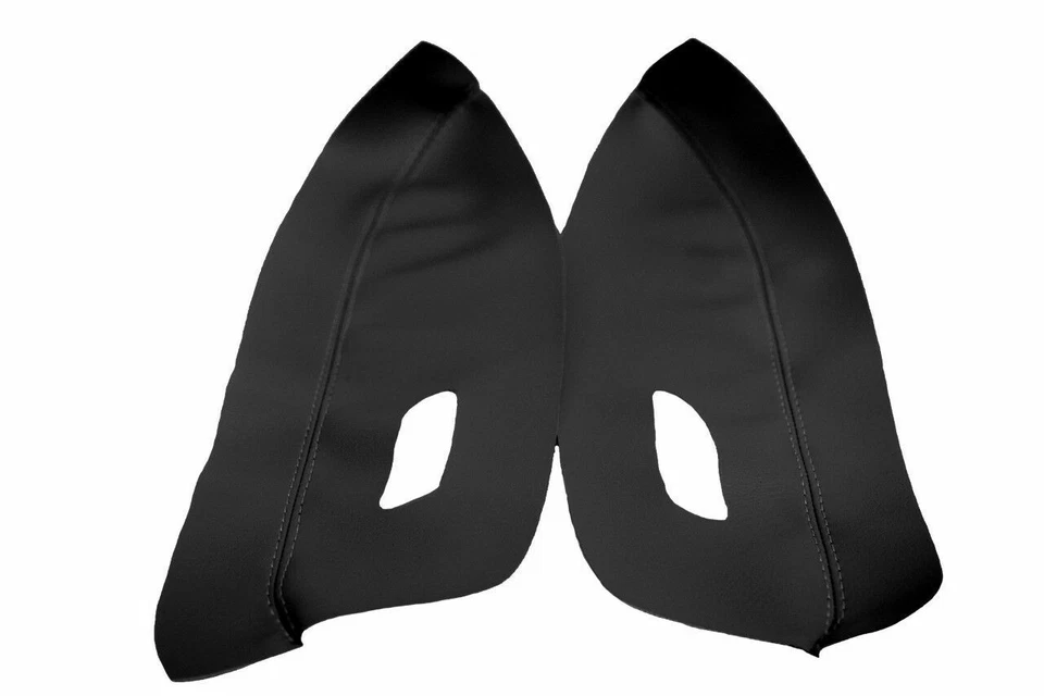 Cubierta del panel de la puerta del reposabrazos de cuero sintético negra para Nissan Sentra 2013-2019 Foto 4 de 4