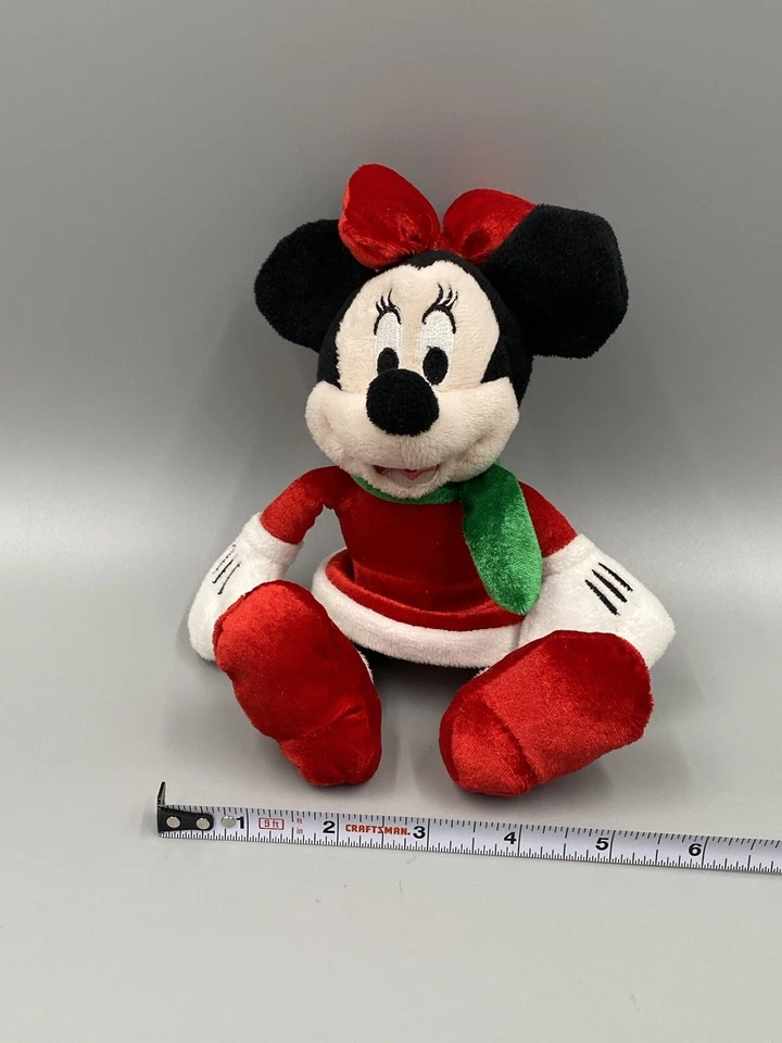 Dan Dee Disney Minnie Mouse Plush In Red Christmas Dress Stuffed Animal 8” - Image 3 of 4
