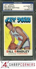 1971 TOPPS #2 BILL BRADLEY KNICKS HOF PSA AUTHENTIC DNA AUTO