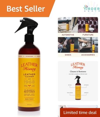 Leather Cleaner Spray Non-Toxic UV Protectant 16oz Safe for All Leather