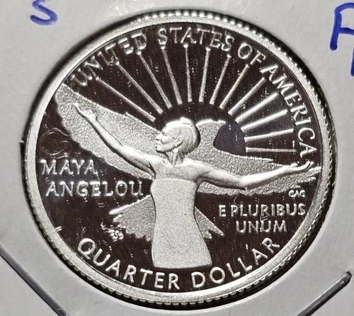A 2022 S (999 Silver) Washington Quarter Proof (Maya Angelou) -NICE!!