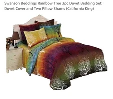 Swanson Beddings Cali King Duvet Cover & 2 King Pillow Cases-NEW IN ORIGINAL PAG