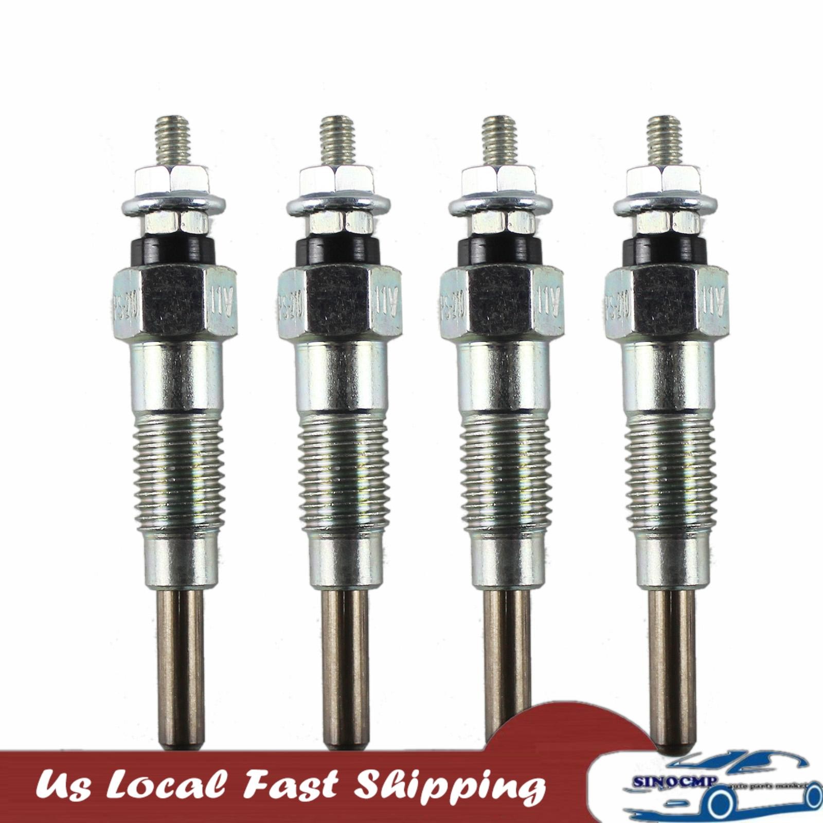 Glow Plugs For Yanmar 4TNE98 4D94E 4D94LE 4D98E Forklift Excavator Loader 4PACK