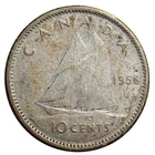 Canada 1956 10 Cents Coin - 0.8 Silver - Dime - KM# 51