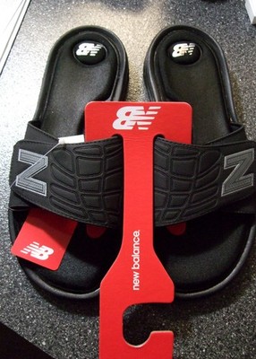 NEW BALANCE FOAM ADJUSTABLE STRAP SLIDES MEN's Sz 10 SANDALS FLIP FLOPS SLIPPERS
