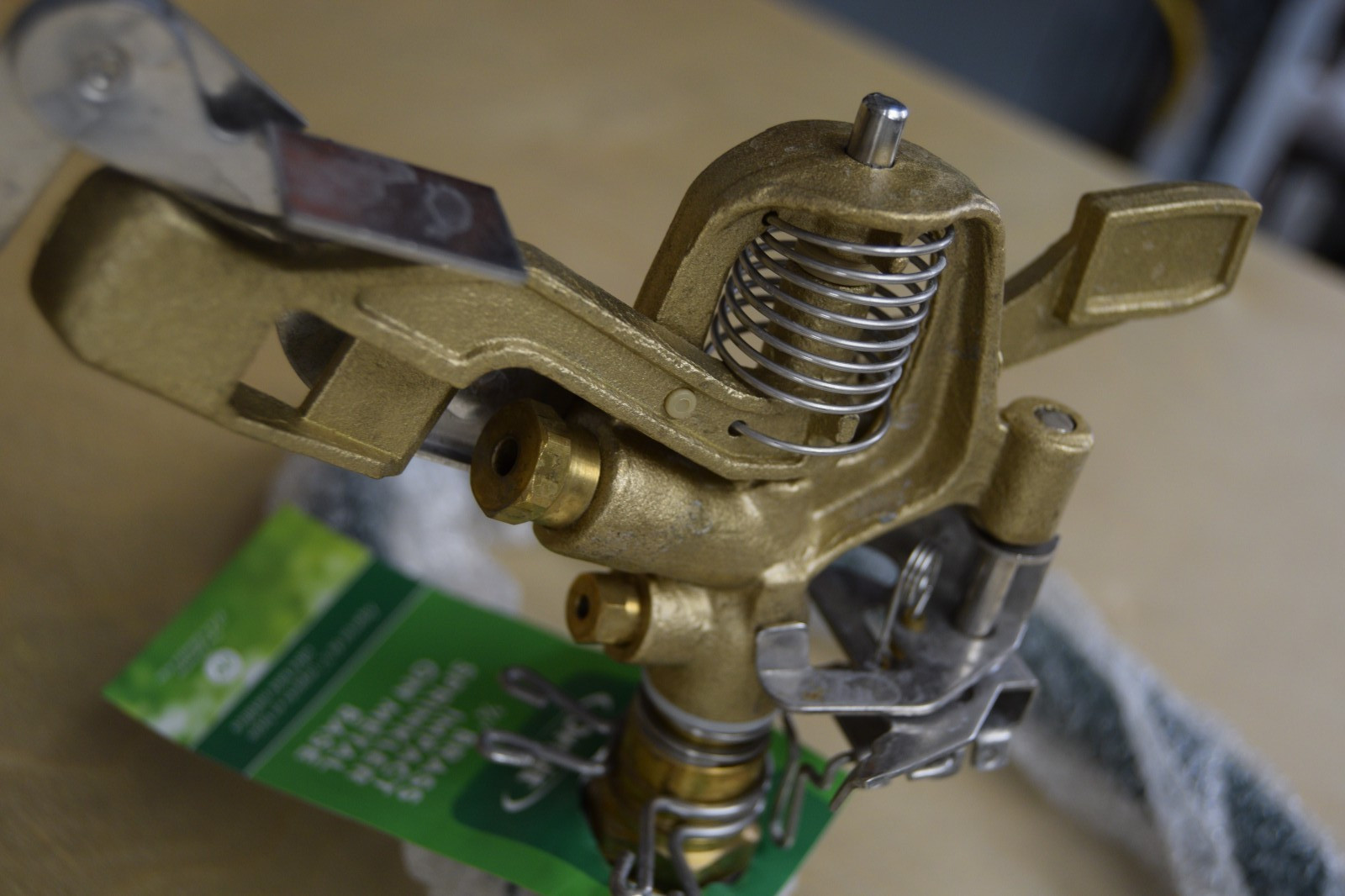 Orbit 3/4" Brass Impact Sprinkler On Metal Base 58643-30, New