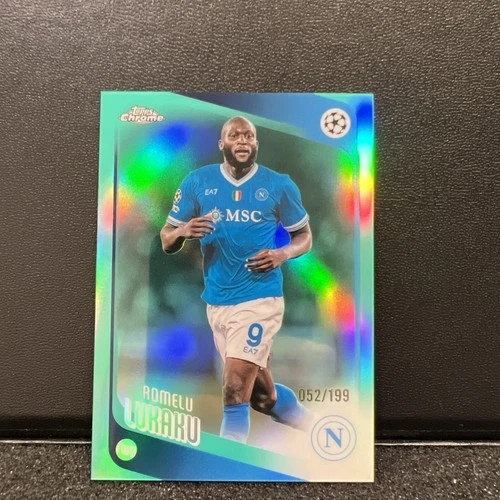 2025-26 Topps Chrome UEFA Club Competitions #76 Romelu Lukaku Aqua #/199