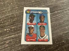 1992 Topps Top Prospects Chipper Jones, Cordero, Arias Baseball Card #551 RC