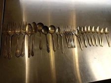 Rogers Silver Plat Lot Of 25 Silverware Pieces