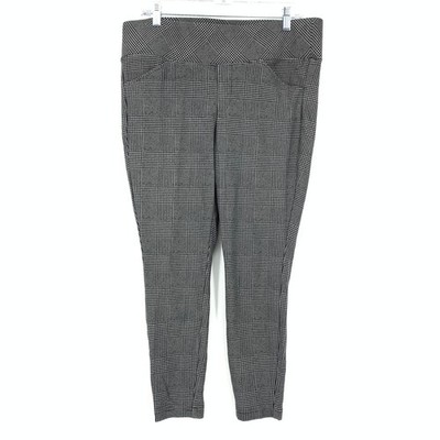 Torrid Studio Pull On Pocket Pixie Pants Women 1X Houndstooth Plaid Work Career