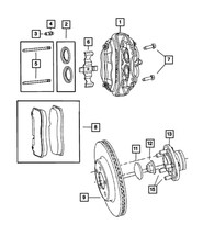Genuine Mopar Disc Brake Caliper Assembly Right 68248388AA