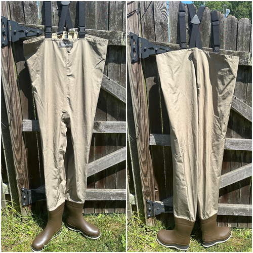 Simms GORE-TEX Chest Fishing Bootfoot Waders Mens Large Long Felt Sole Vintage