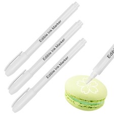 3 PCS White Food Colouring Pens, Edible Pigment Pen, White Icing Pens for Cake D