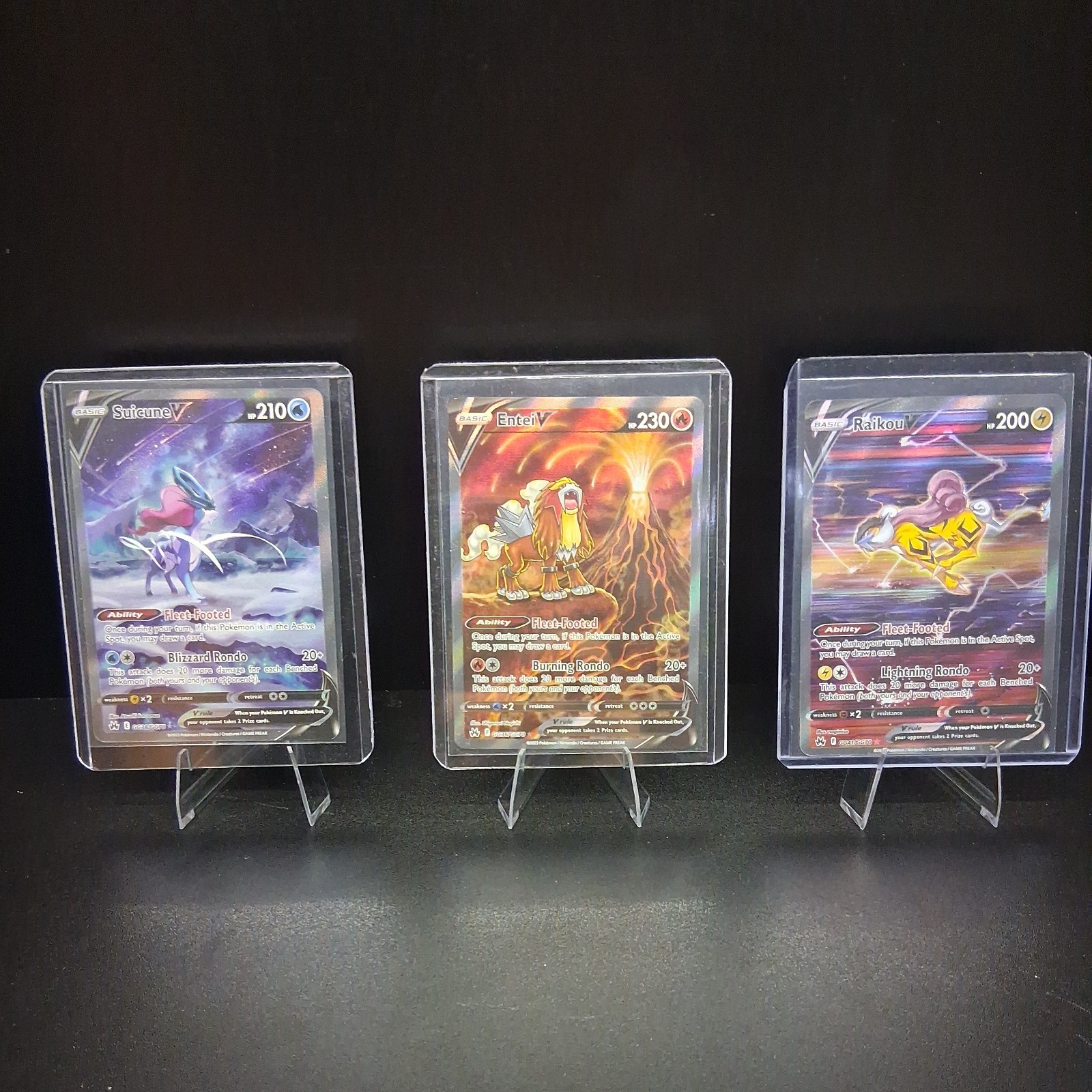 Legendary Dogs Suicune Entei Raikou V Crown Zenith Set - AllNear Mint 