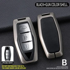 Leather Car Key Fob Case Holder Cover For Mitsubishi Outlander L200 Triton