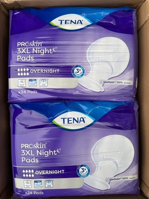 Tena ProSkin 3XL Night Incontinence Pads 48 Count Heavy Absorbency Coverage