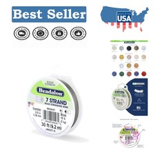 30 ft 7-Strand Bright Stainless Steel Jewelry Wire - Flexible Strong