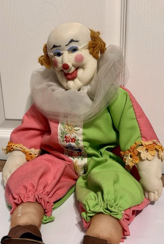 Vintage gruselige Handarbeit Clown Halloween Clown Deko Puppe Vintage Clown 20 Zoll
