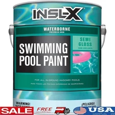 Waterborne Acrylic Pool Paint Quick Dry Semi Gloss Concrete Masonry 1 Gal New
