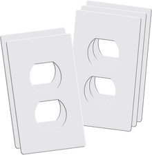 Screwless Duplex Wall Plates, 1-Gang Child Safe Outlet Covers, Standard Size 2.9