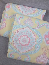 Pottery Barn Kids Claudia Medallion Blackout Curtain Drape Set 44x63 Yellow