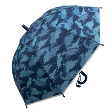 Kinderschirm | Regenschirm | Namenschild am Griff | &Oslash; 83 cm | Dino | Blau