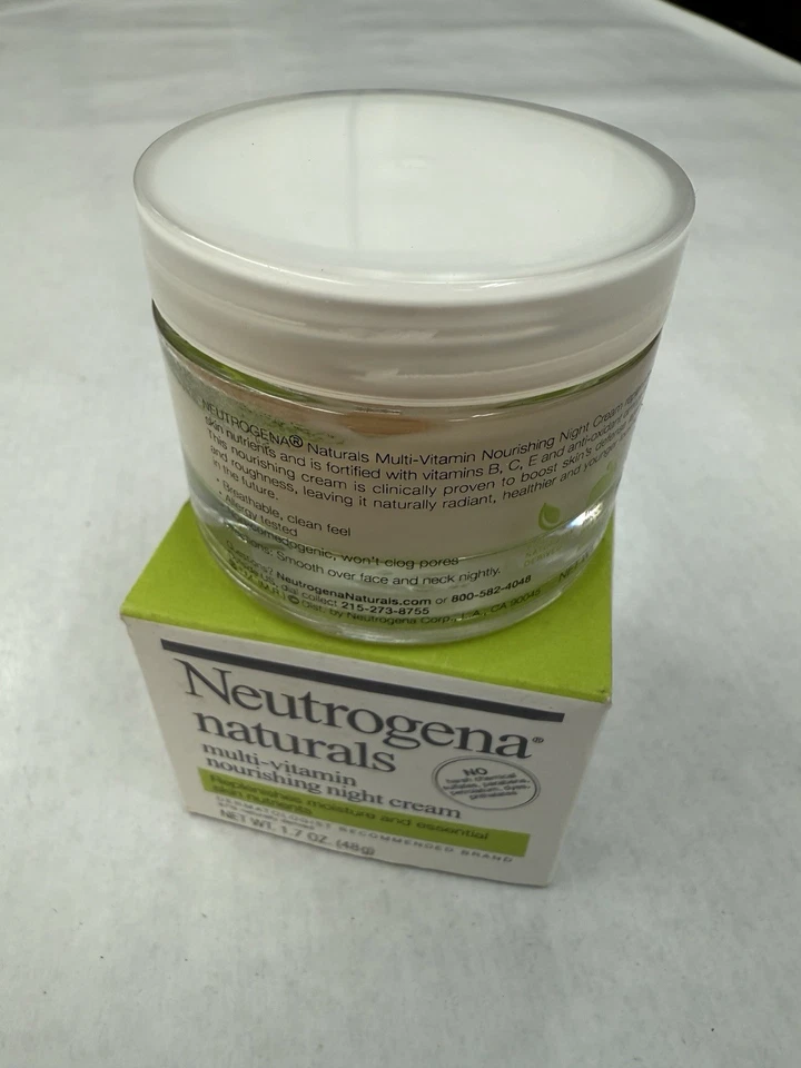 Neutrogena Naturals Crema de Noche Nutritiva Multivitamínica 1.7oz Facial NUEVA en Caja Foto 2 de 4