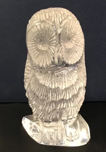 OWLS! VTG Waterford Crystal 4-1/4” Barn Owl Figurine HTF Made in Ireland XLNT