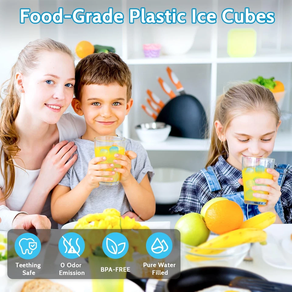 360 Pack Reusable Ice Cubes Refreezable Plastic Ice Cubes Without Diluting La... - Image 2 of 4