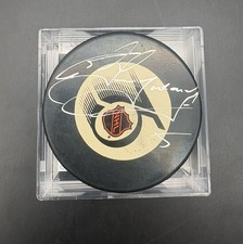 Rod Langway Signed NHL 75th Anniversary Hockey Puck-JSA CI09956