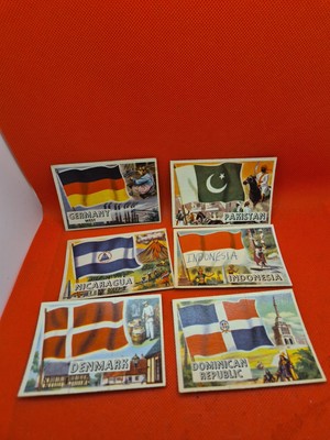 West Germany A&BC Flags of The World Gum Cards# 55 72 45 20 44 73 6 Mixed Cards