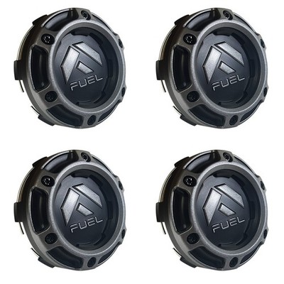 x4 Fuel Off-Roads Black/Gray Center Caps for 5/6L D702 Ammo Rebel D679 1004-69GD