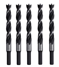5Pcs 7/16" Inch Wood Brad Point Drill Bit Set Spur Point Woodworking Drill Bits