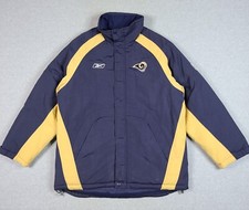 Vintage St. Louis LA Rams Reebok On Field Full Zip Jacket NFL M Deadstock NWT