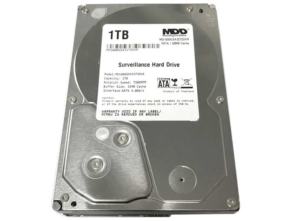 Disco rígido de vigilância MDD 1TB 7200RPM SATA 3,5" - DVR CCTV, sistema de segurança - Imagem 3 de 4